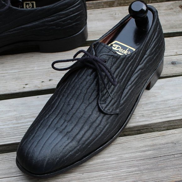 Vtg Dack's Black “Baffin Seal” Leather Derby, Men's 10 D, Made in Canada, EUC - Picture 4 of 12